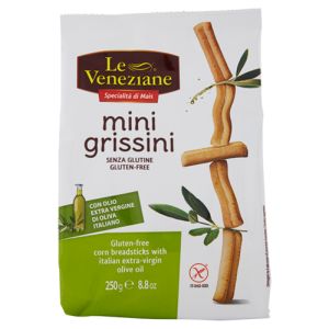 Le Veneziane Mini Grissini avec huile d’olive extra vierge Sans Gluten - 250g