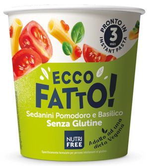 Nutrifree Sedanini Pomodoro e Basilico Ecco Fatto! Senza Glutine - 70g