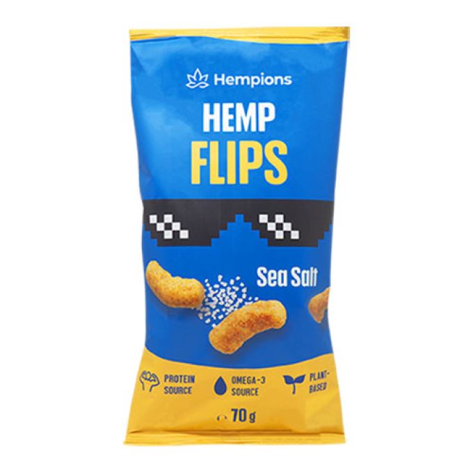 Hempions Hemp Flips Sea Salt Sans Gluten - 70g