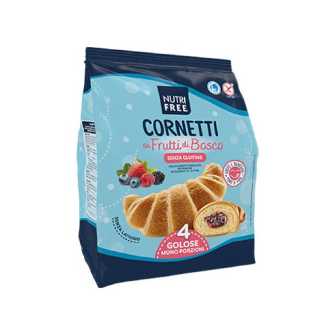 Nutrifree Cornetti ai Frutti di Bosco Senza Glutine - 240g (4x 60g)